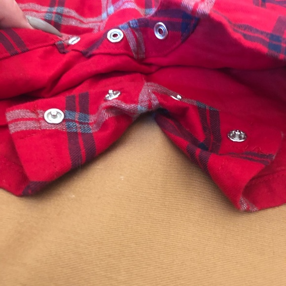 Janie and Jack red checkered overalls - Picture 4 of 4